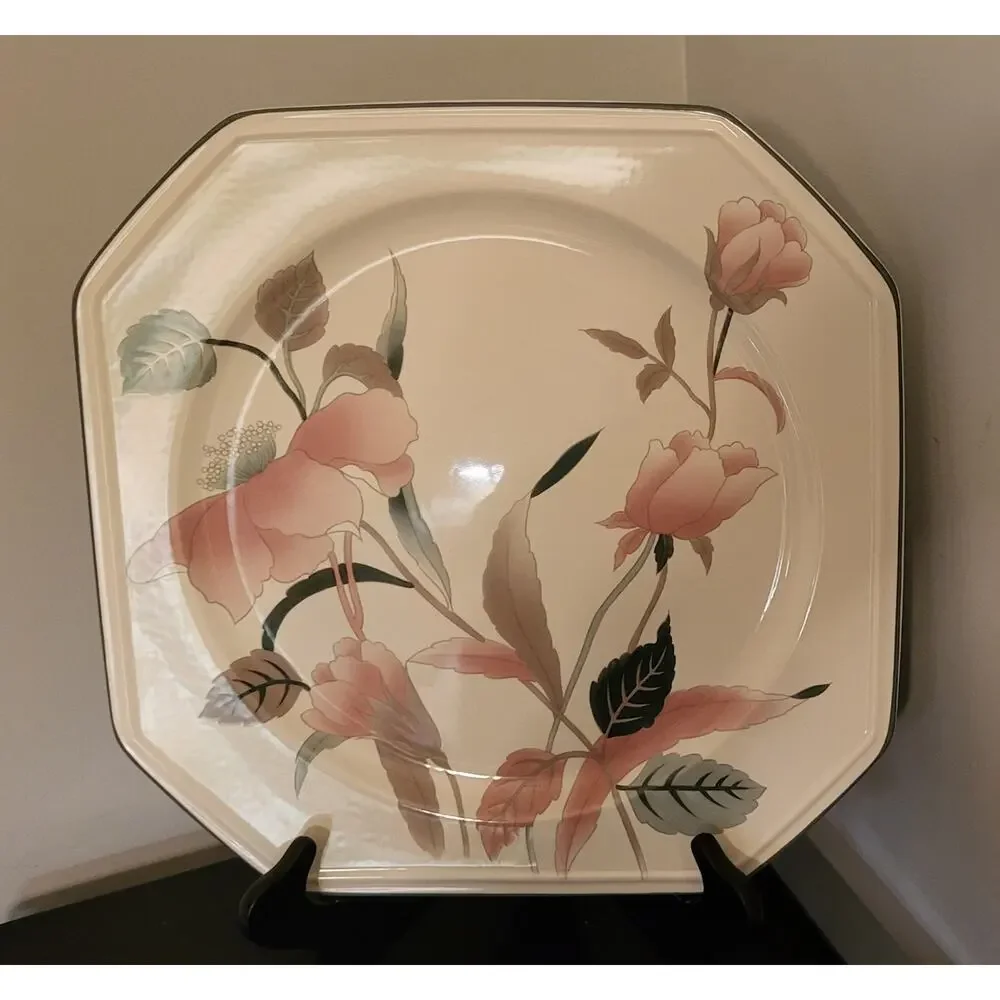 Vintage Mikasa Continental Silk Flowers Chop Plate 12